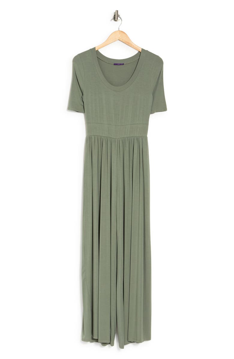 WEST K Elbow Sleeve Wide Leg Jumpsuit, Alternate, color, Lt Olive