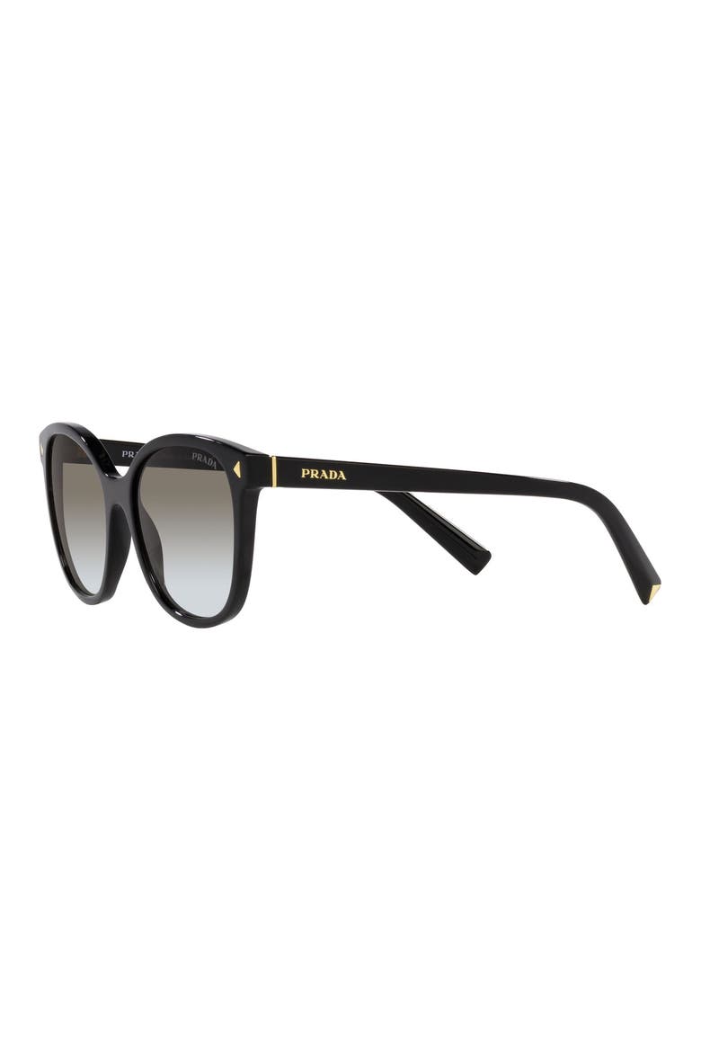 53mm Gradient Square Sunglasses, Alternate, color, BLACK