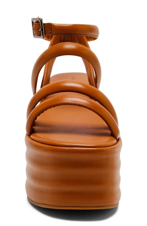 Free People Iris Flatform Sandal In Luggage Leather