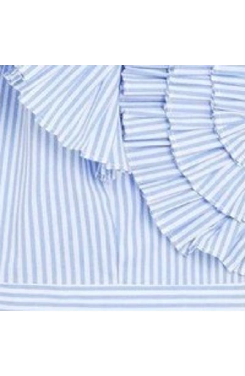 Karen Millen Sleeveless Striped Pleated Ruffle Blouse, Alternate, color, Stripe
