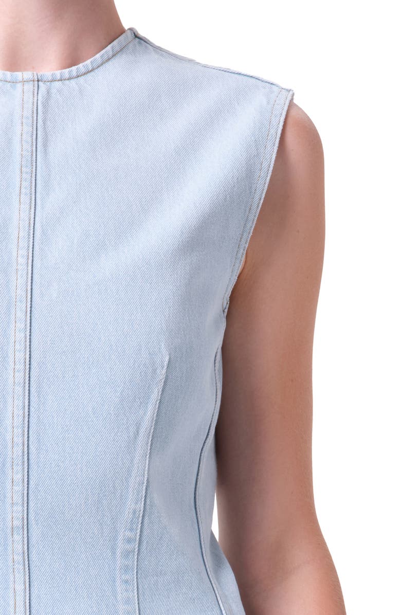 AGOLDE Barton Denim Sheath Minidress, Alternate, color, Select (Light Faded Ind)