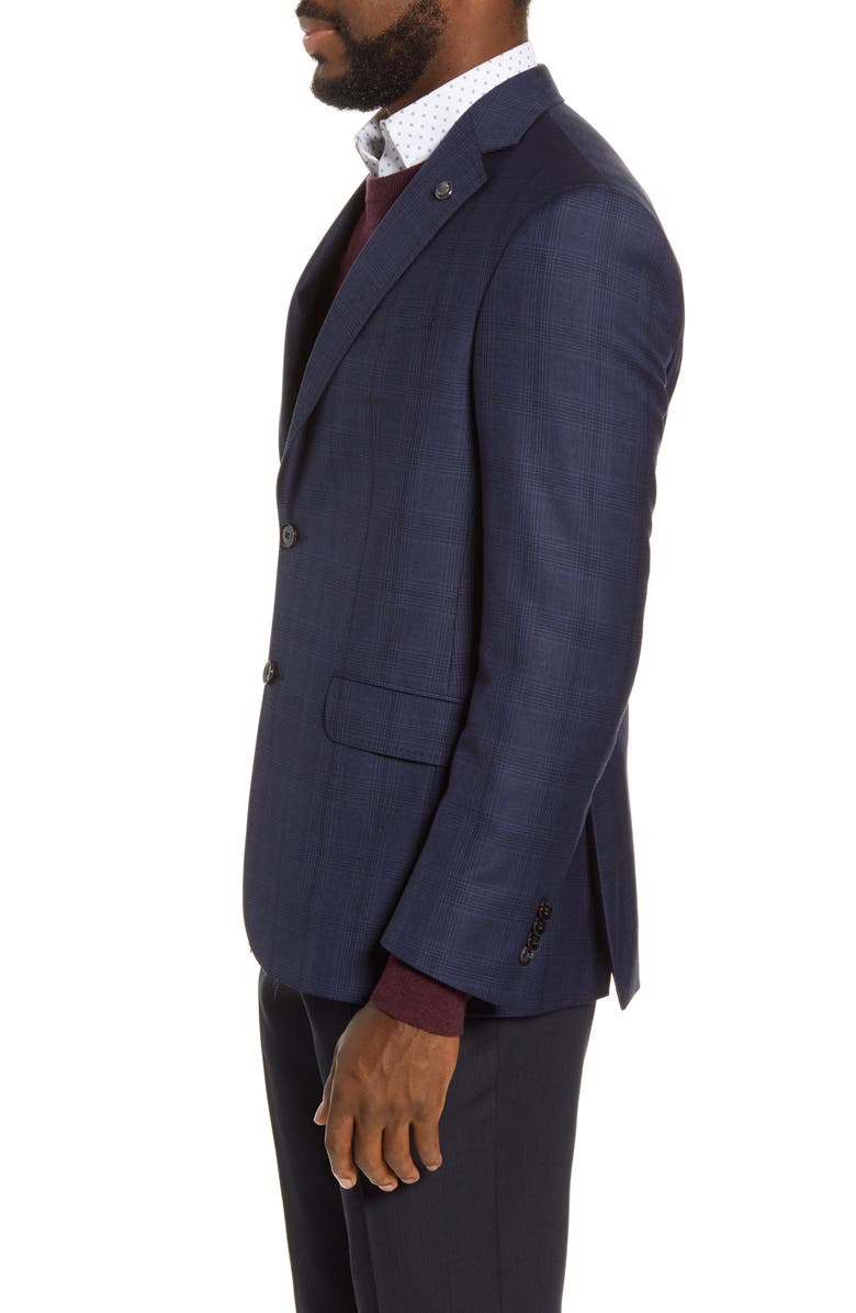 Ted Baker London Jay Trim Fit Plaid Wool Sport Coat, Alternate, color,