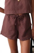 Marine Layer Linen Blend Drawstring Shorts