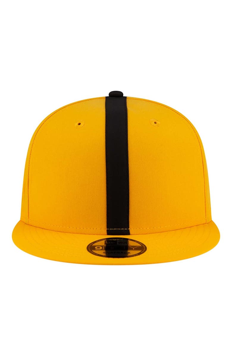 New Era Men's New Era Gold Pittsburgh Steelers Throwback Helmet 9FIFTY Snapback Hat, Alternate, color, 