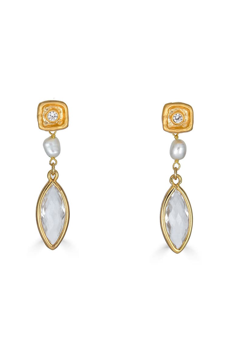 Marquise Drop Earring, Main, color, Gold