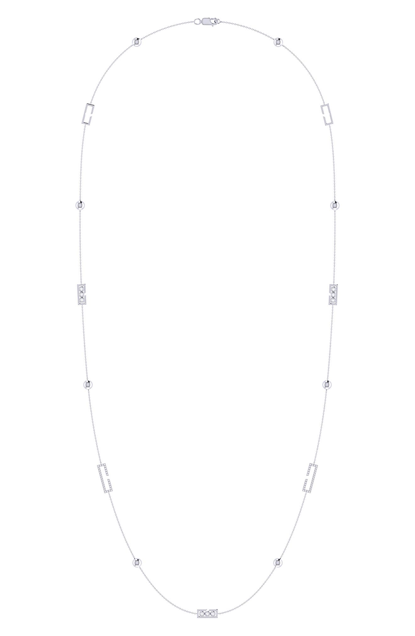 LuvMyJewelry Home Traffic Light Diamond Station Necklace - 0.25ct.