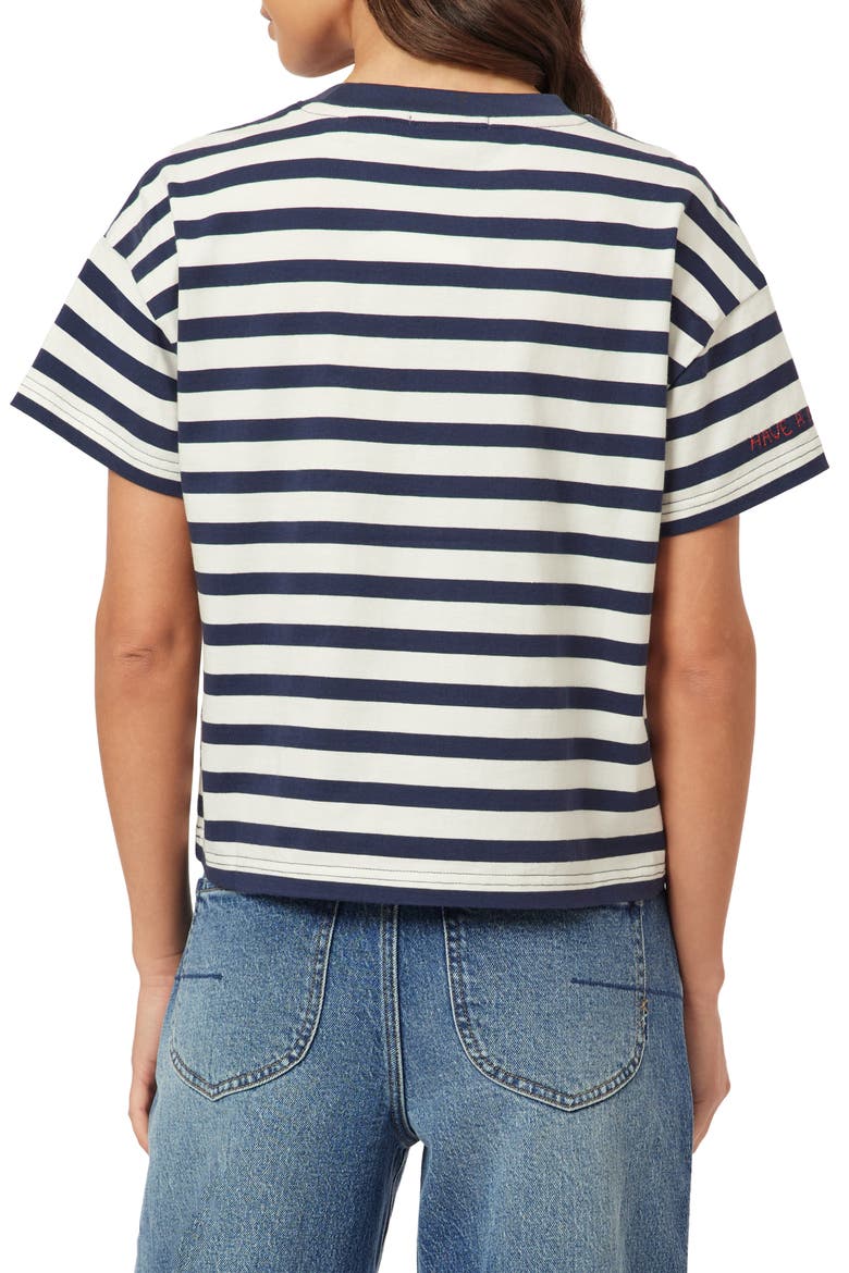 Boxy Yarn Dye Stripe T-Shirt, Alternate, color, MOOD INDIGO/ SUGAR SWIZZLE