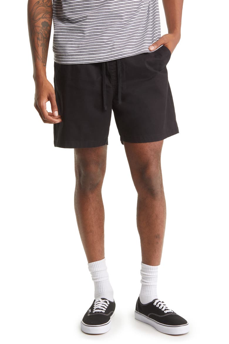 Range Relaxed Fit Pull-On Shorts, Main, color, BLACK