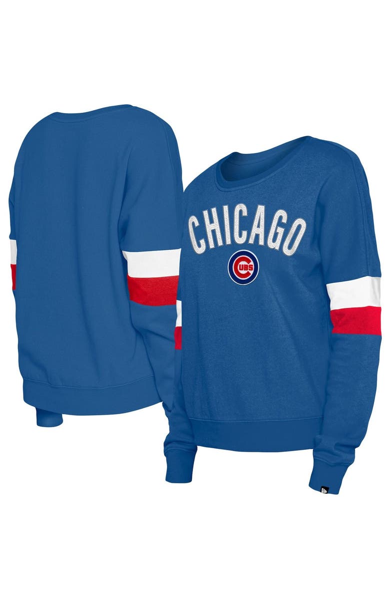 New Era Women's New Era Royal Chicago Cubs Game Day Crew Pullover Sweatshirt, Alternate, color, 