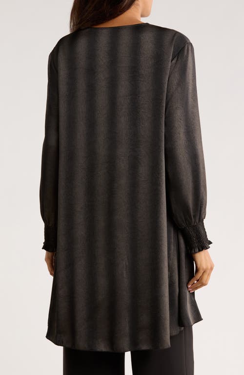 Patrizia Luca Smoke Sleeve Tunic Top In Black