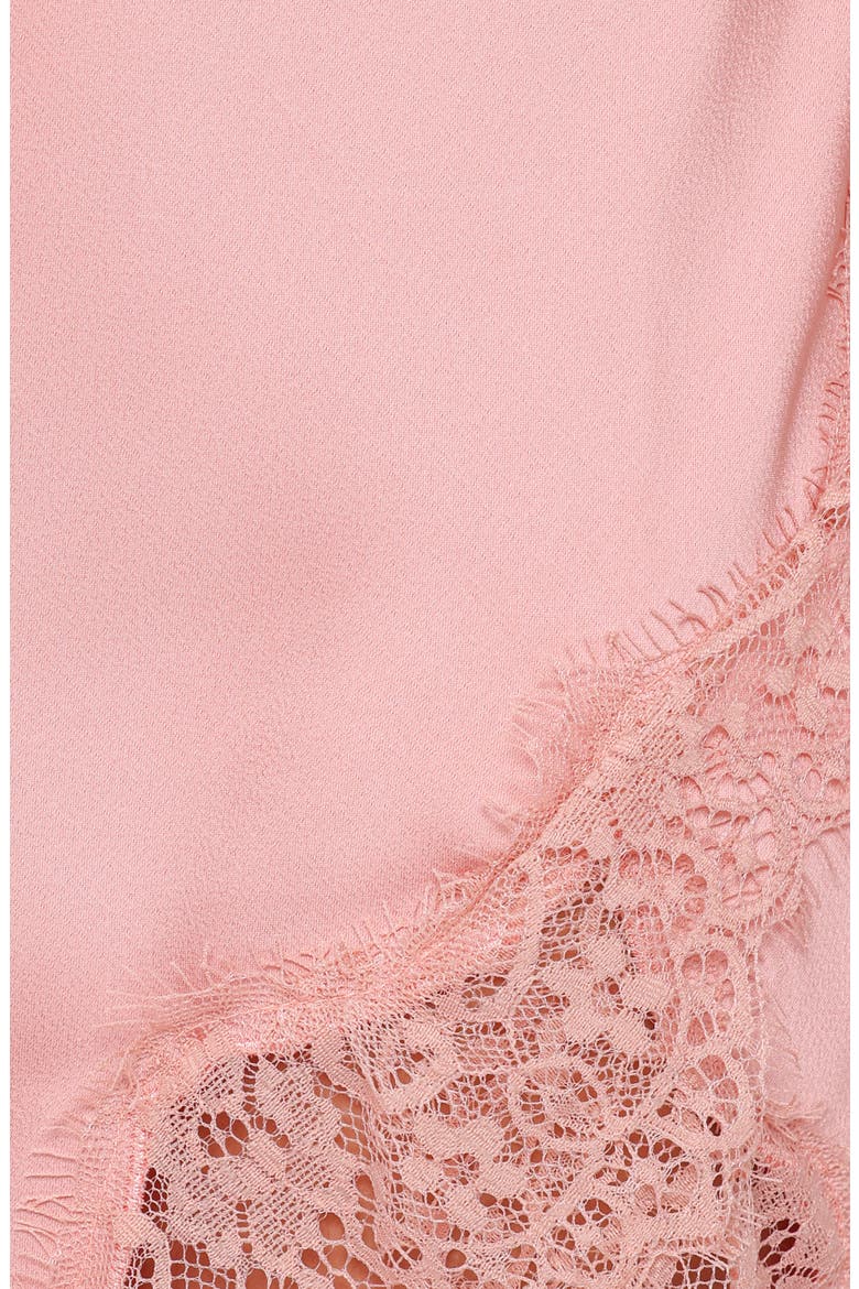 Marjorie Strapless Lace Hem Midi Dress, Alternate, color, APRICOT