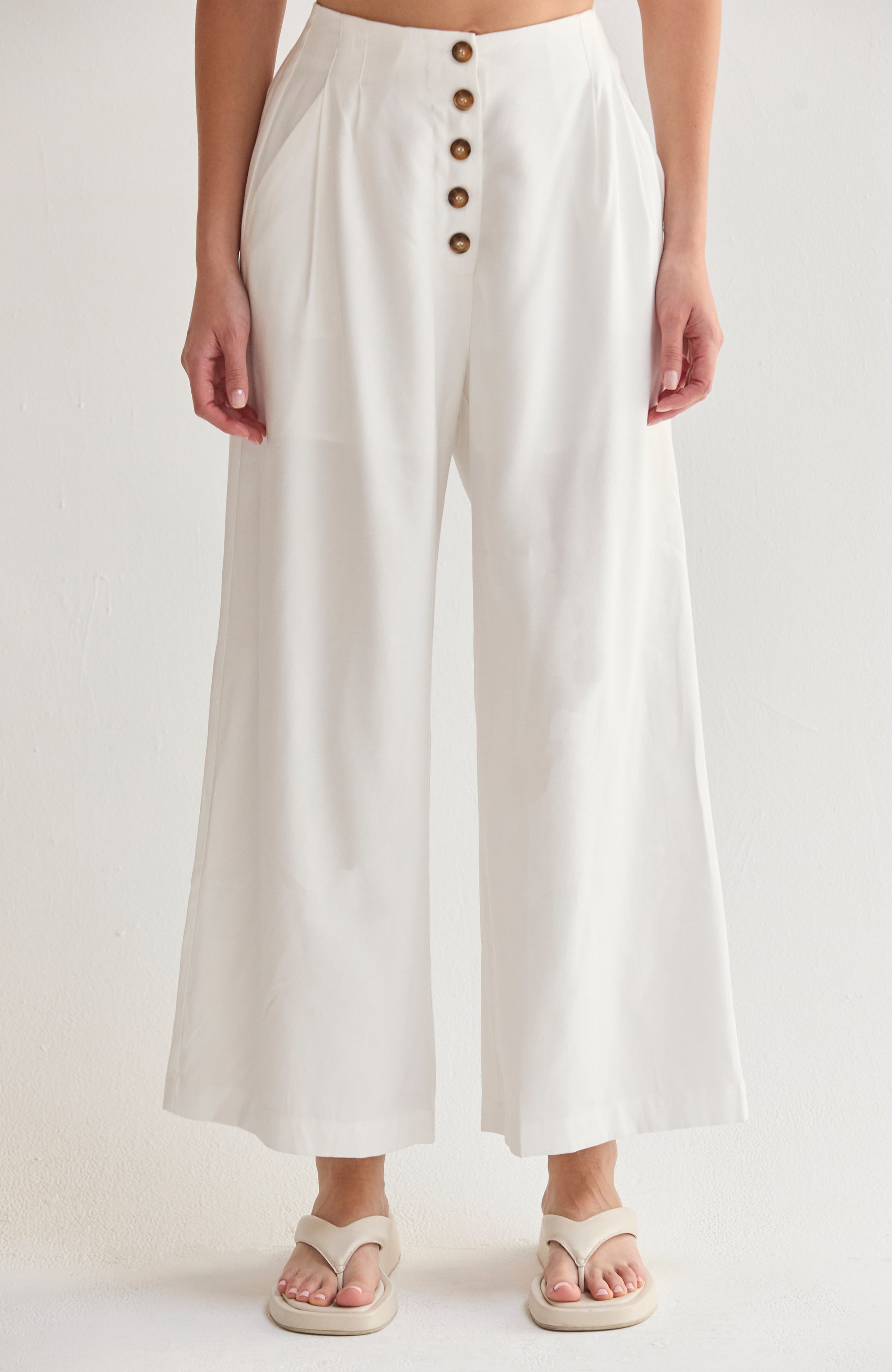 High Waisted Wide Leg Culotte Pants - image 3