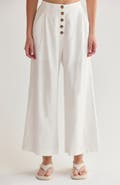 CRESCENT High Waisted Wide Leg Culotte Pants