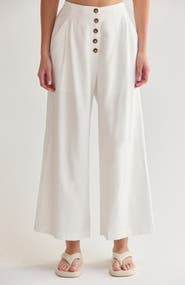 CRESCENT High Waisted Wide Leg Culotte Pants