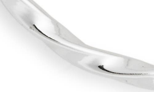 Argento Vivo Sterling Silver Twist Hoop Earrings In Silver