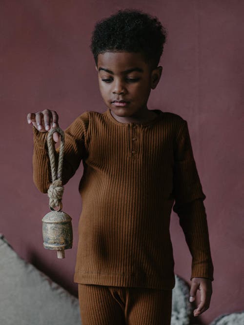 The Simple Folk Unisex Ribbed Top - Little Kid, Big Kid In Bronze