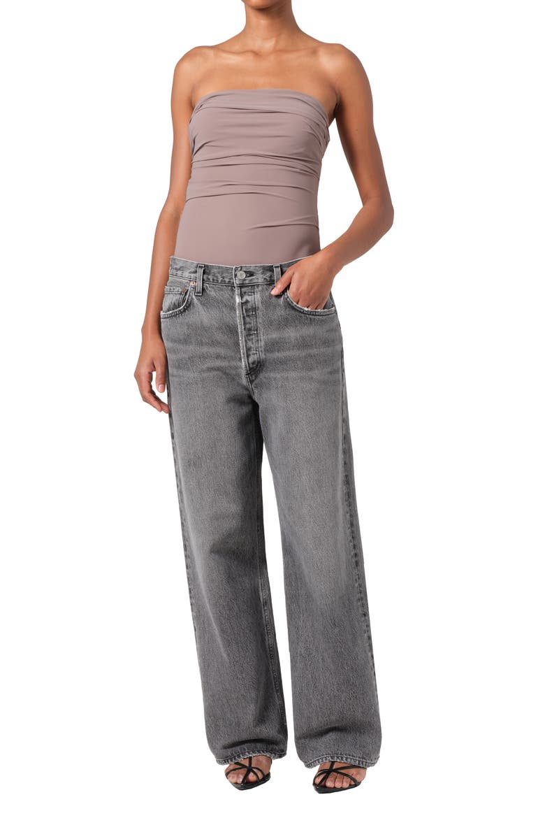 Gwyneth Strapless Bodysuit, Alternate, color, TAUPE (DARK SAND)