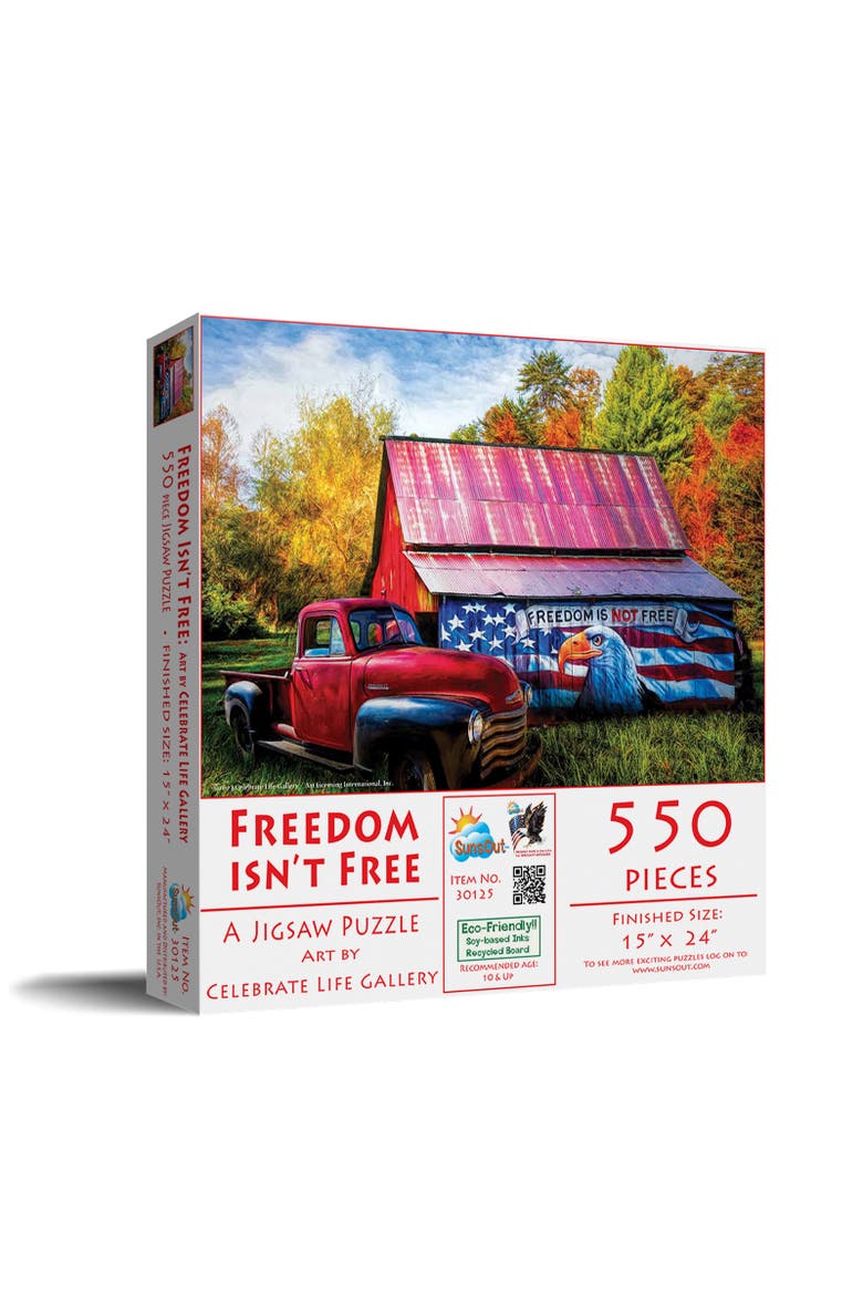 Freedom Isn't Free 550 piece Jigsaw Puzzle for Adults, Main, color, Multicolor