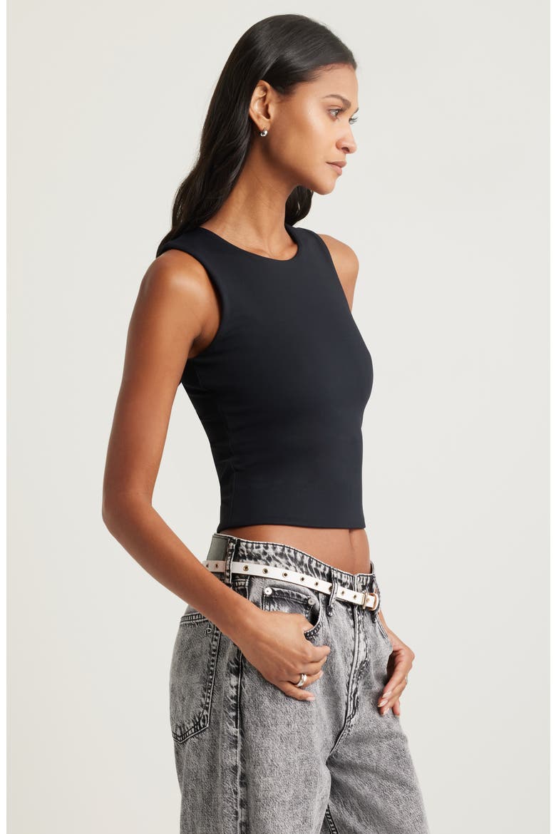 Smooth Edit Crewneck Tank, Alternate, color, BLACK