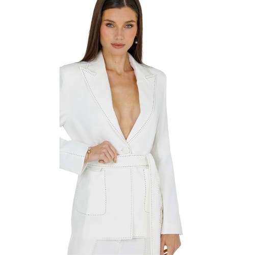 Akalia Yena Blazer With Belt In White