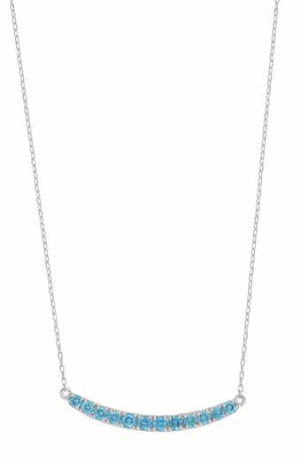 Bony Levy Iris Topaz Curved Bar Pendant Necklace