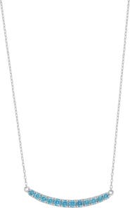 Bony Levy Iris Topaz Curved Bar Pendant Necklace