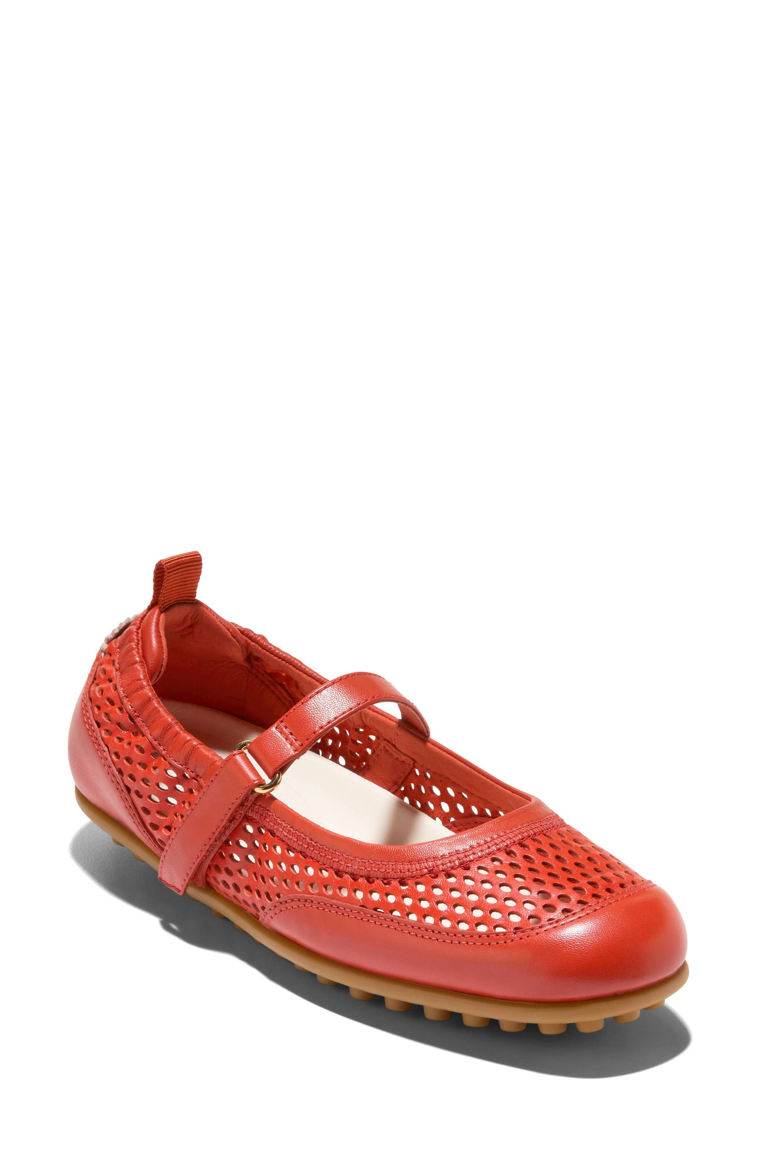 GrandPrø Travina Leather Mary Jane Ballet Flat, Main, color, SUMMER FIG LEATHER