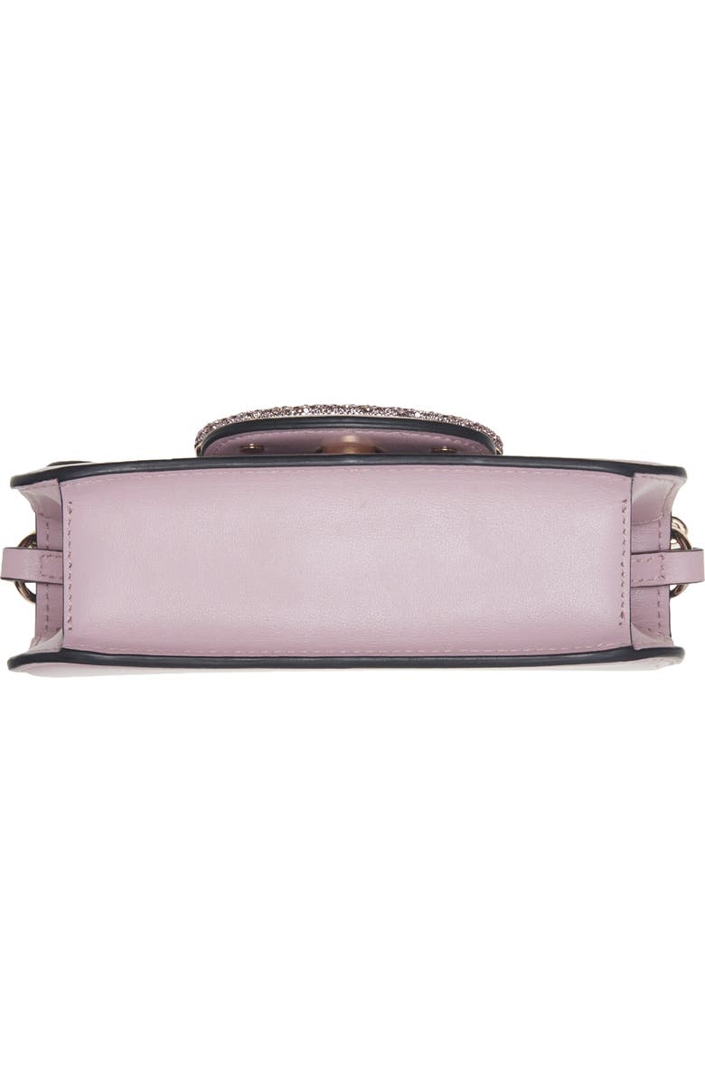 Valentino Garavani Small Locò Crystal Logo Leather Shoulder Bag, Alternate, color,