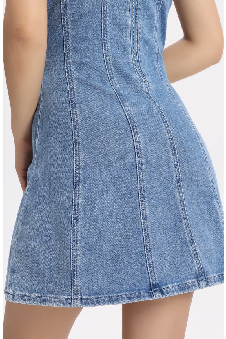 Denim Pinafore Dress, Alternate, color, SKYFALL