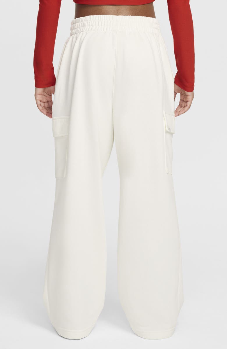 Nike Kids' Dri-FIT Oversize French Terry Cargo Sweatpants, Alternate, color, Sail