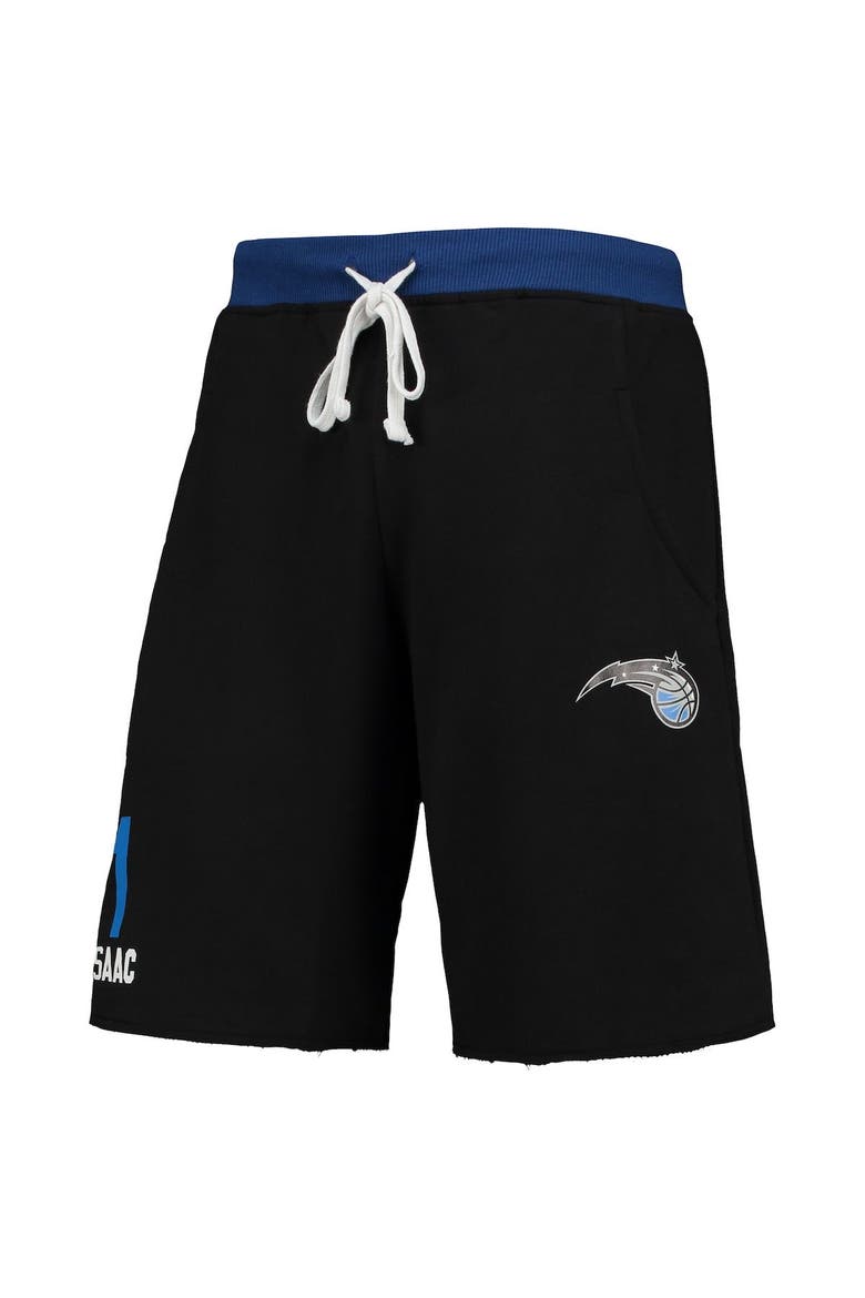Men's Jonathan Isaac Black Orlando Magic Name & Number French Terry Shorts, Alternate, color, Black