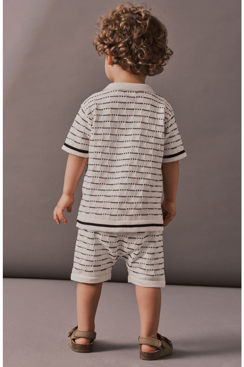 Kids' Cotton Button-Up Shirt & Shorts Set, Alternate, color, WHITE