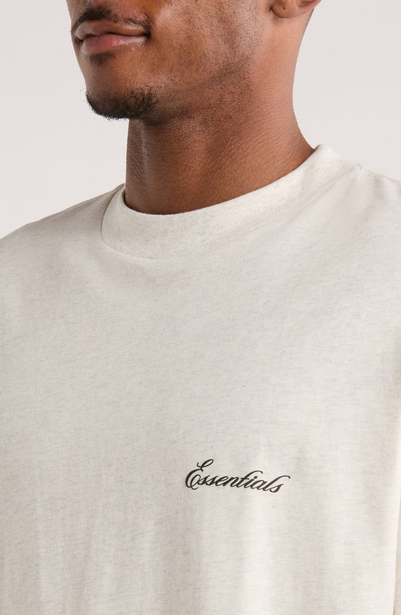 Fear of God Essentials Classic Fit Long Sleeve Cotton T-Shirt, Alternate, color, Oatmeal Heather