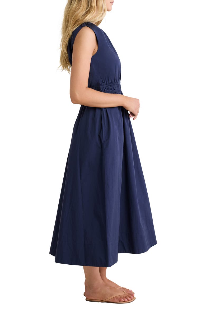 Dakota Sleeveless Poplin Maxi Dress, Alternate, color, INK