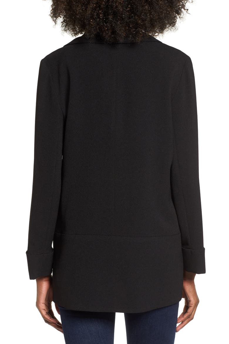 Cocoon Blazer, Alternate, color, BLACK