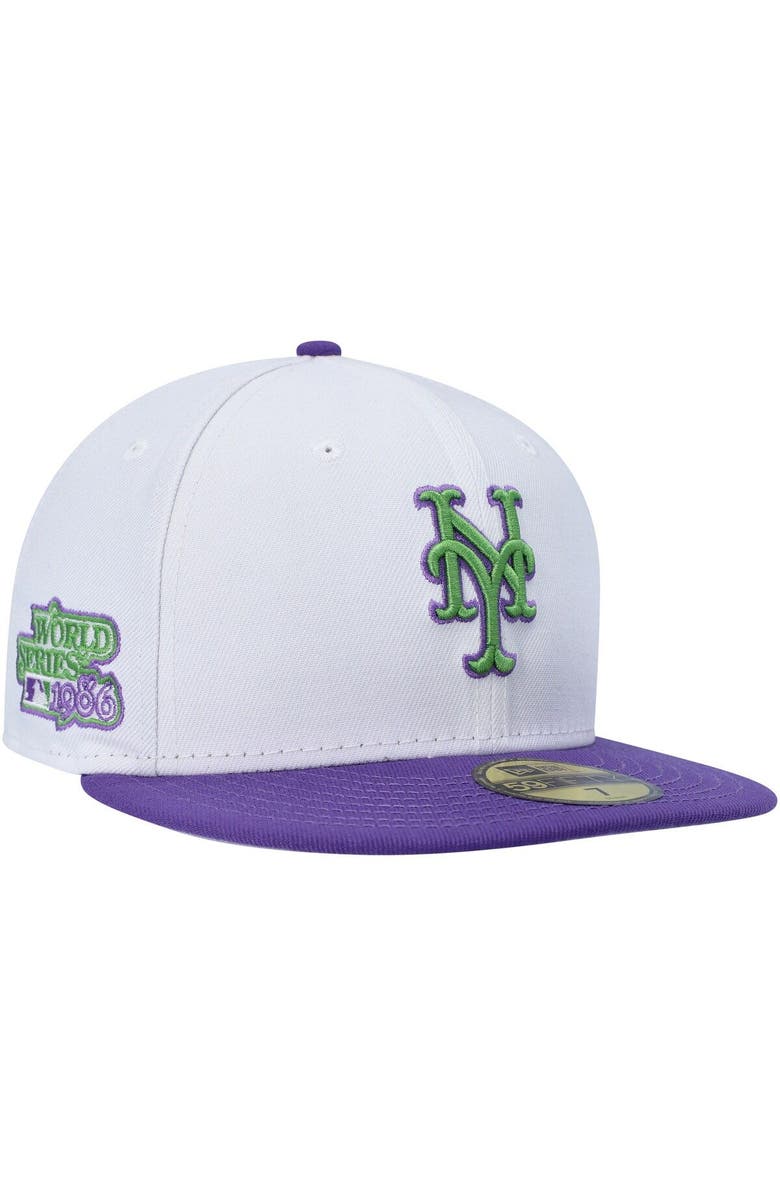 New Era Men's New Era White New York Mets  Side Patch 59FIFTY Fitted Hat, Main, color, 