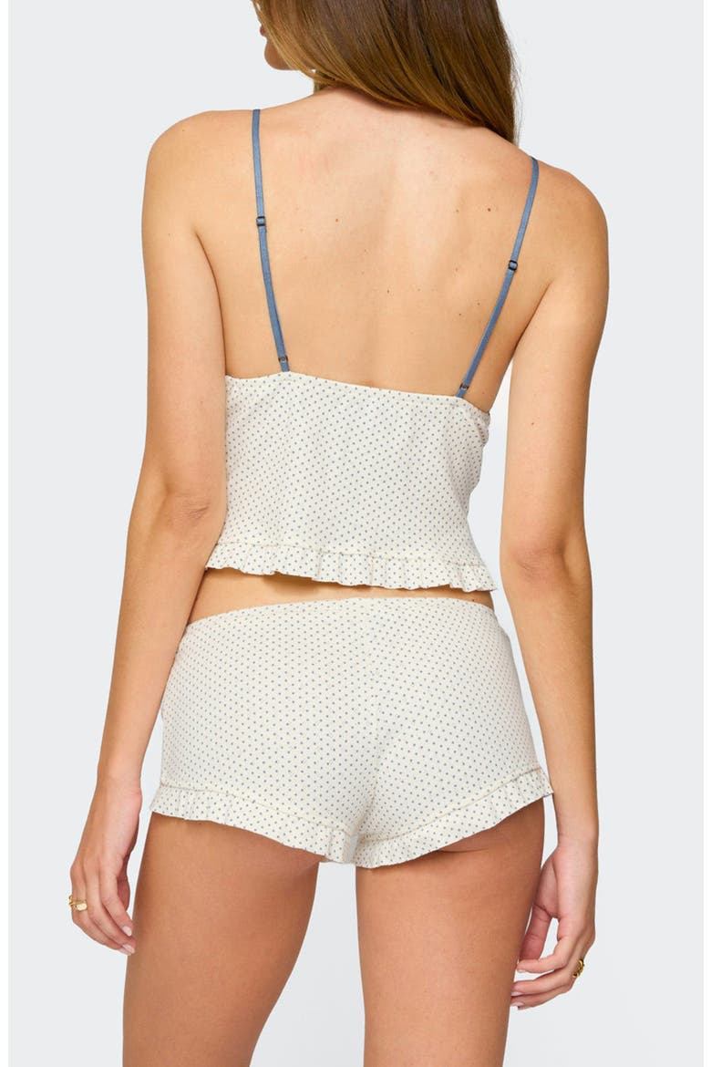 Avalon Polka Dot Pointelle Cotton Camisole, Alternate, color, WHITE