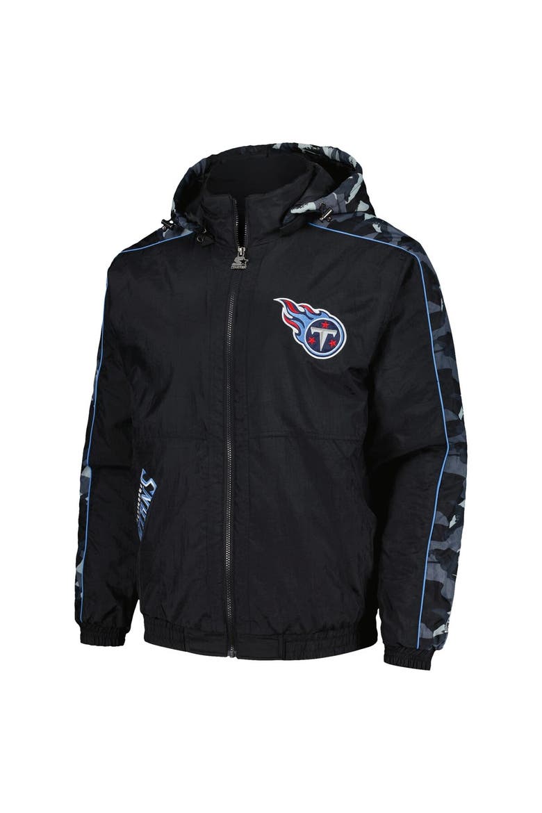 Men's Starter Black Tennessee Titans Thursday Night Gridiron Full-Zip Hoodie, Alternate, color, Black
