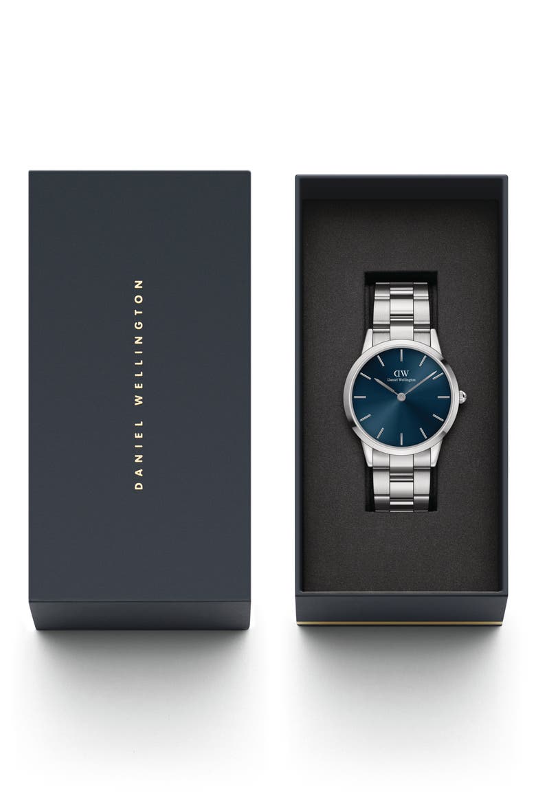 Iconic Bracelet Watch, 40mm, Alternate, color, SILVER/ BLUE