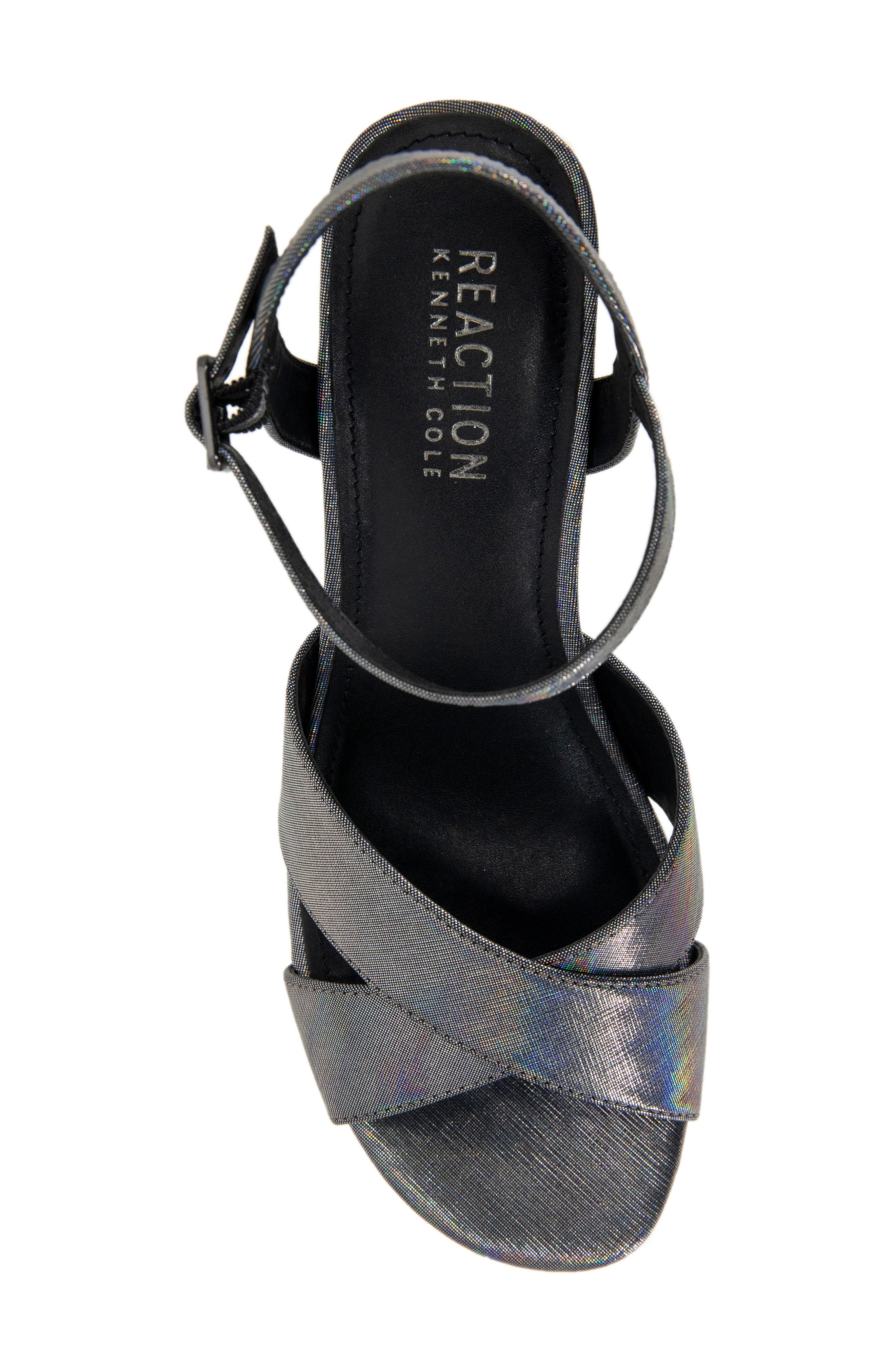 Reaction Kenneth Cole Reeva Metallic Platform Sandal, Alternate, color, Pewter