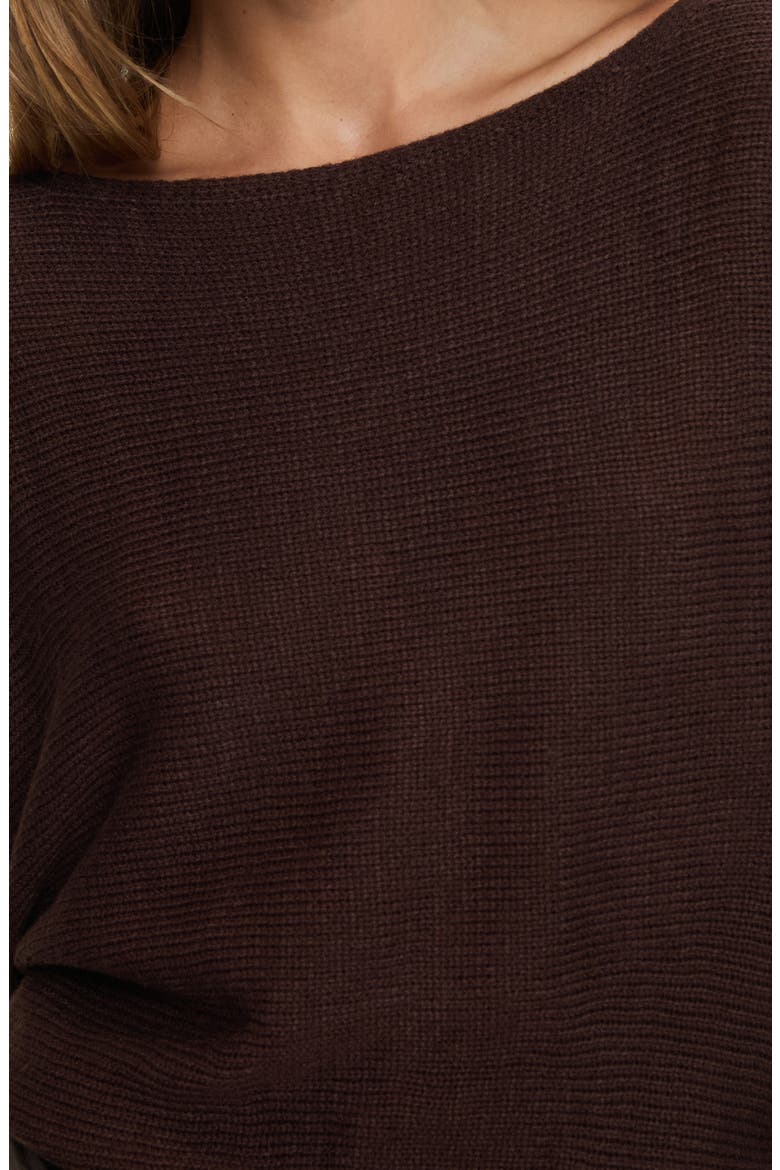 Bellamie Long Sleeve Sweater Minidress, Alternate, color, CHOCOLATE