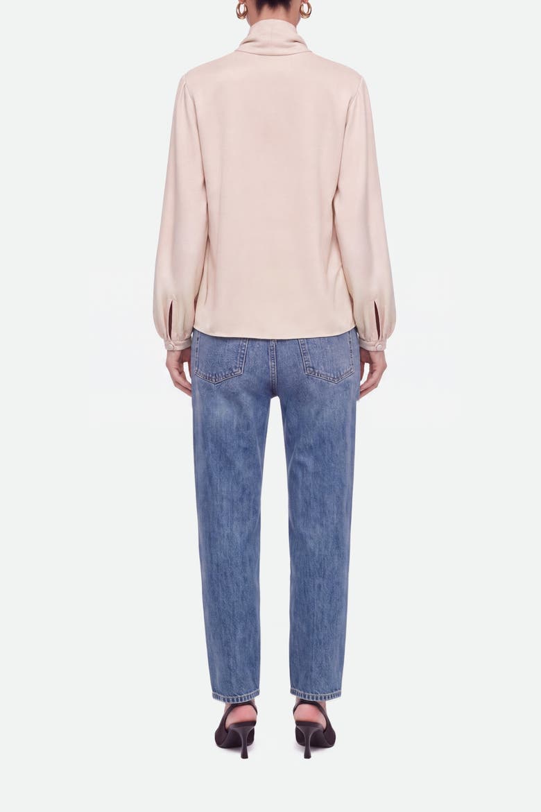 Shawl Collar Lyocell Blouse, Alternate, color, Ivory