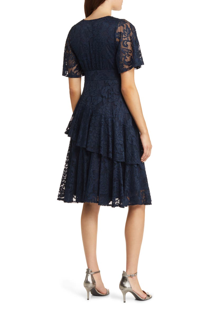 Lace Affair Cocktail Dress, Alternate, color, NAVY BLUE