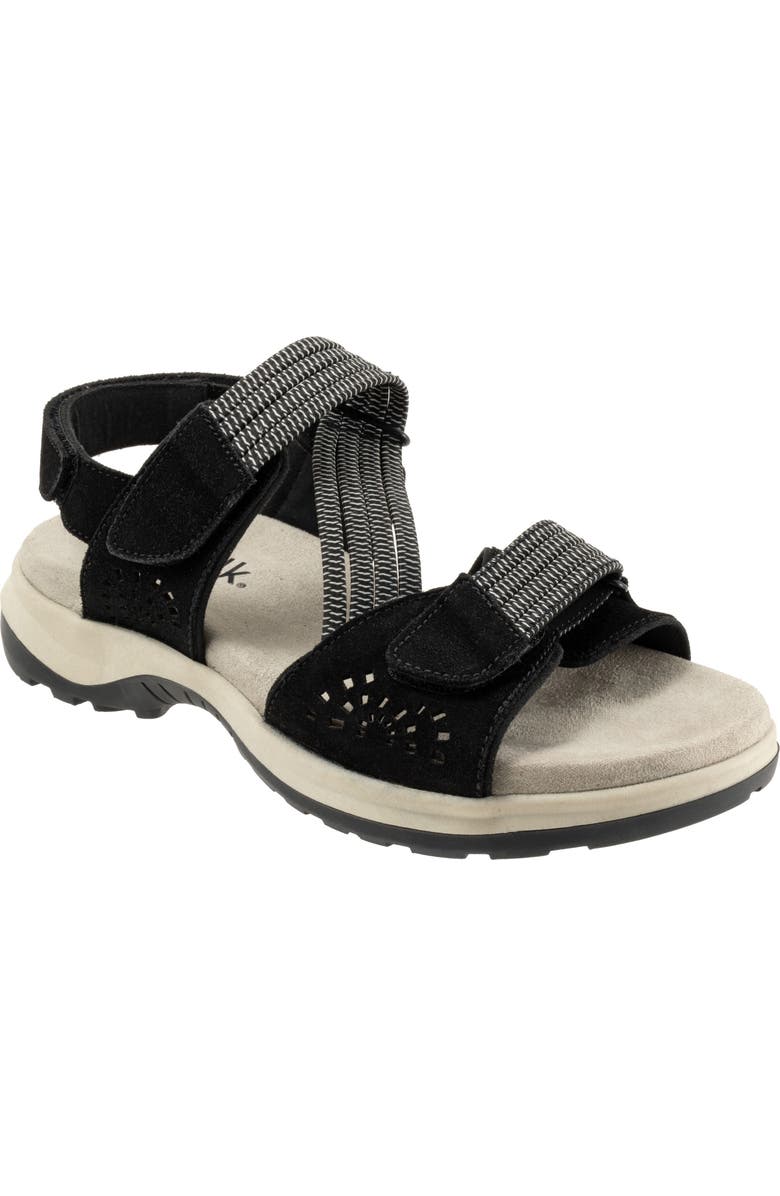 SoftWalk<sup>®</sup> Oahu Slingback Sandal, Main, color, Black Suede