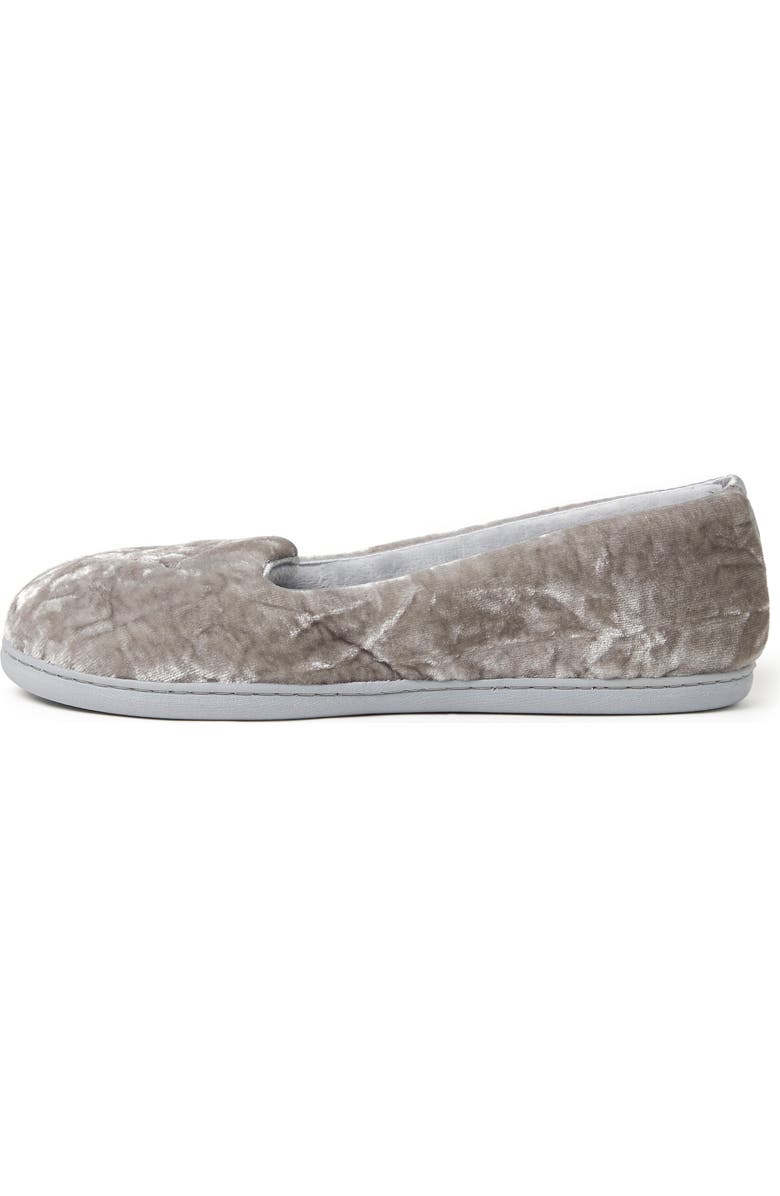 DEARFOAMS Rebecca Velour Slipper, Alternate, color, Sleet