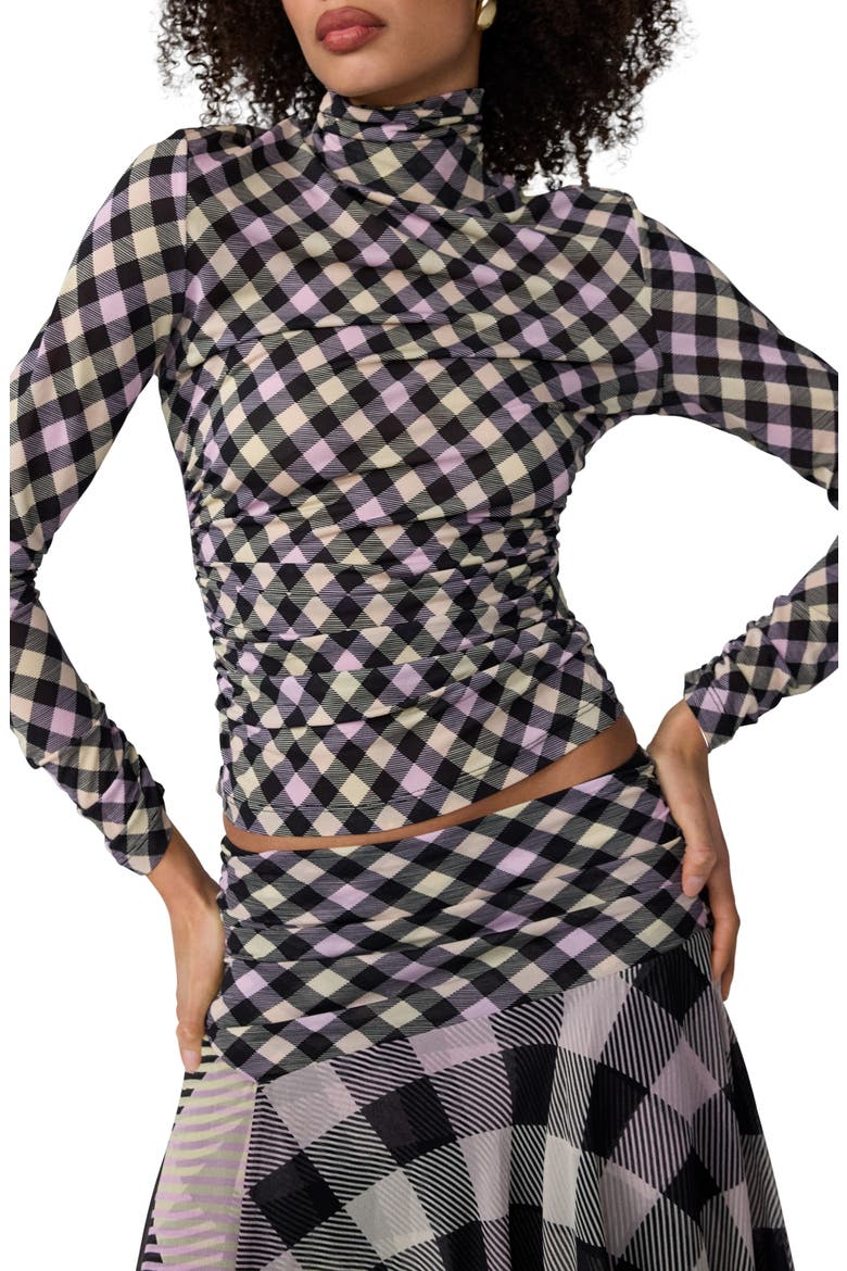 Logan Diamond Pattern Turtleneck, Alternate, color, HIGHLAND