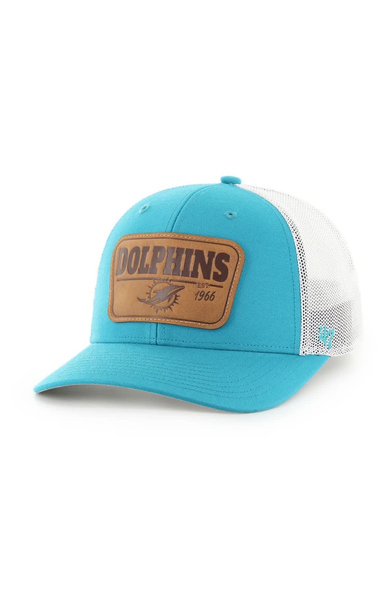 '47 Men's '47 Aqua/White Miami Dolphins Thrash Trophy Flex Hat, Main, color, Aqua
