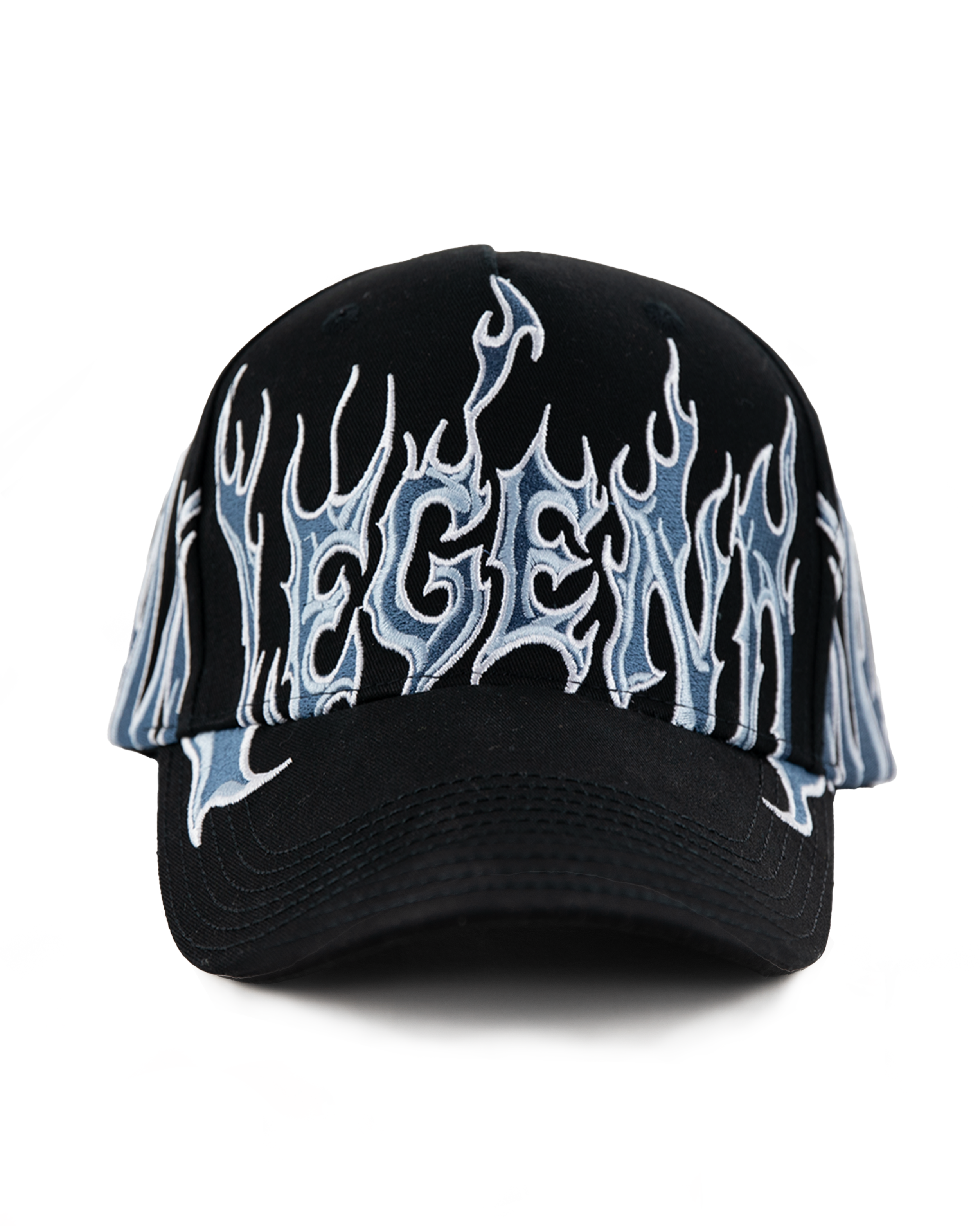 selected Black w/ ice-blue & white