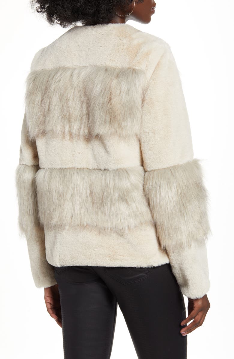 VERO MODA City Mixed Media Faux Fur Short Jacket, Alternate, color, 