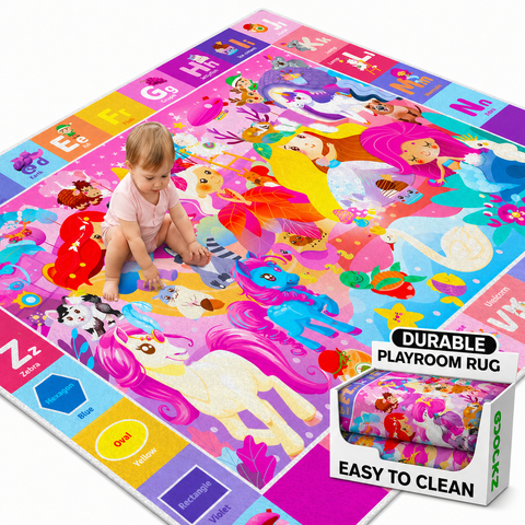 Baby Mat for Floor Play for Babies 6-12 Months - Super Soft ABC Play Mat for Toddlers 1-3
